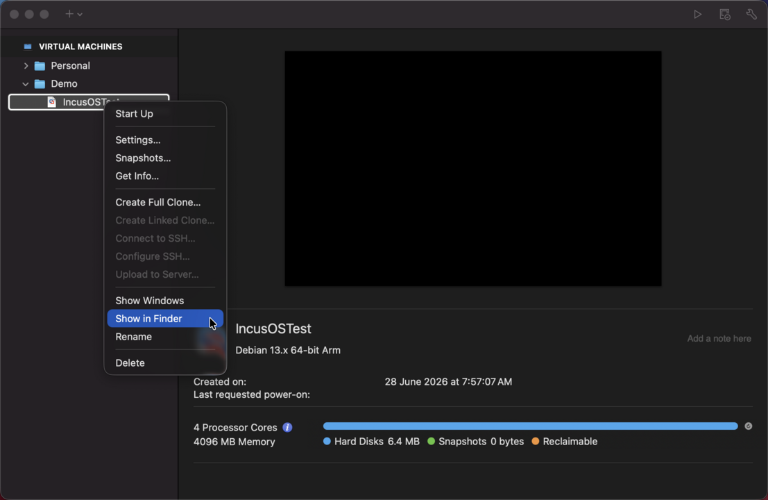 Show in Finder
