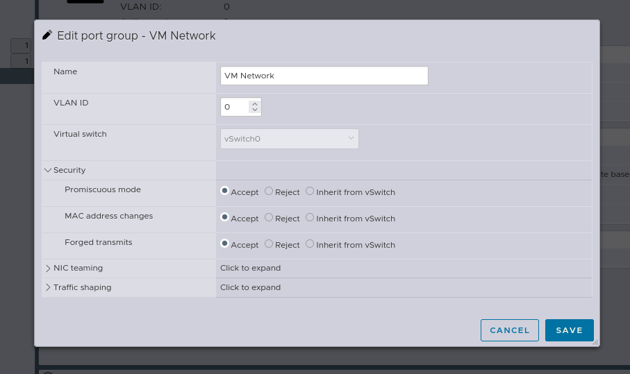 Network configuration