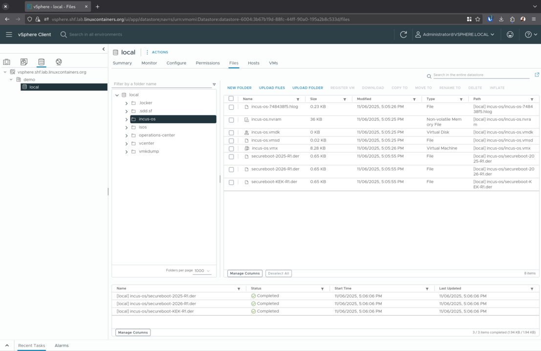 Upload Secure Boot keys